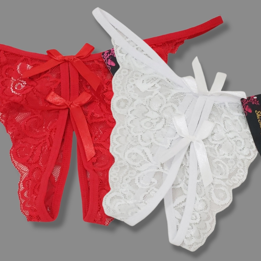 Sexy Womam Lace Crotchless Panties